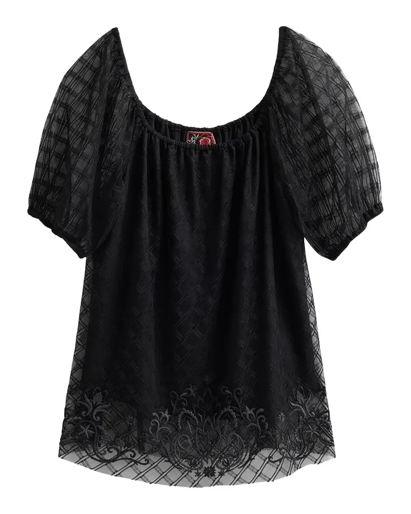 Johnny Was Amarrah Mesh Blouse