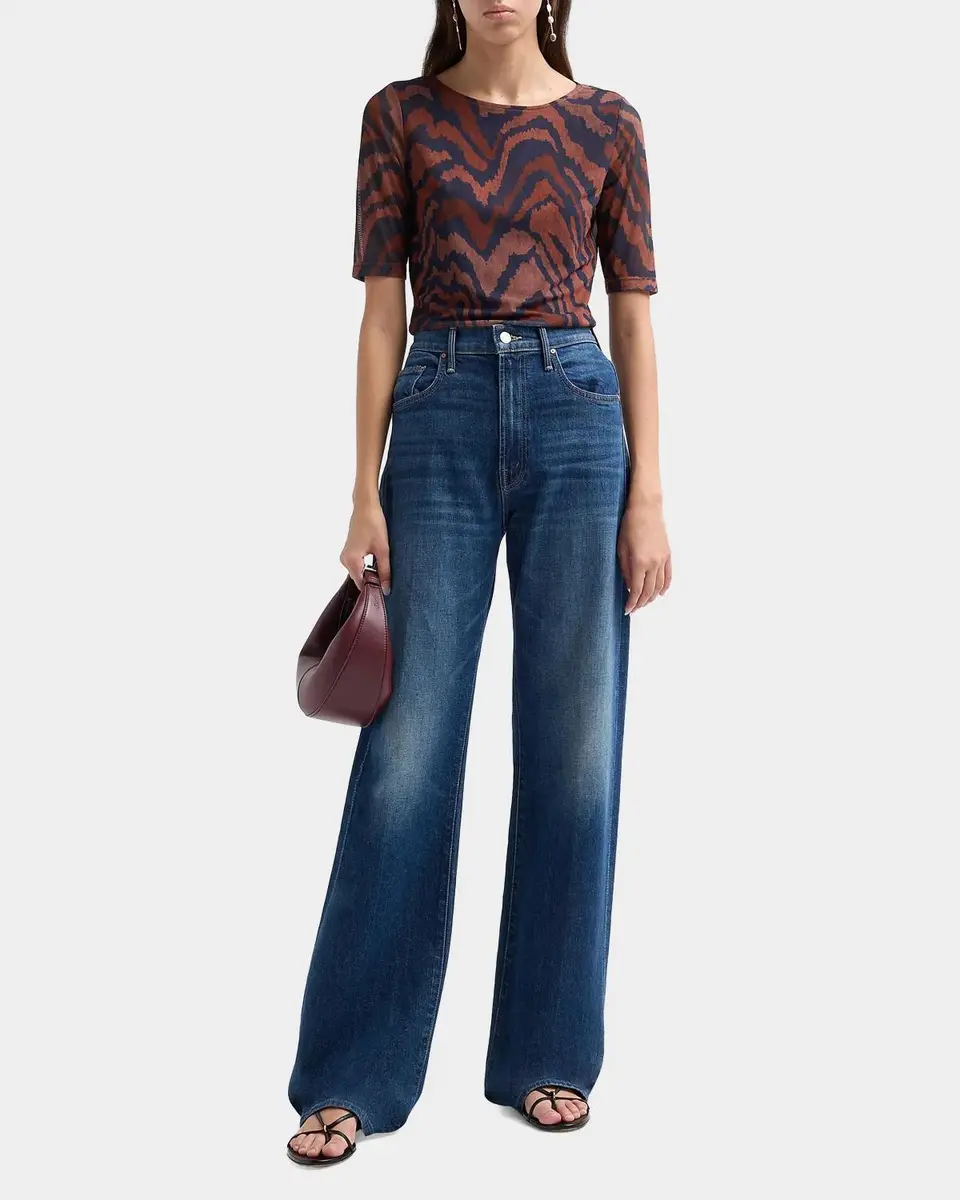 Johnny Was Abstract-Print Mesh Top | Thumbnail 2