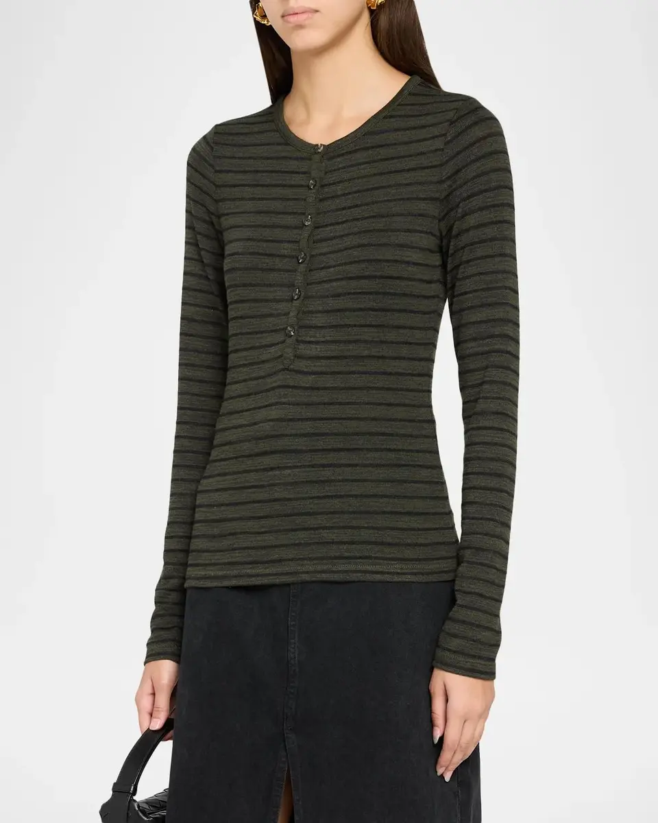rag & bone The Knit Striped Henley | Thumbnail 4 rag & bone The Knit Striped Henley | Thumbnail 4