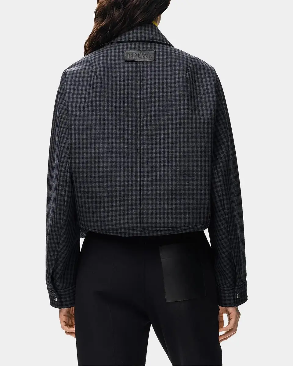 Loewe Check Wool-Blend Drawstring Balloon Jacket | Thumbnail 3 Loewe Check Wool-Blend Drawstring Balloon Jacket | Thumbnail 3
