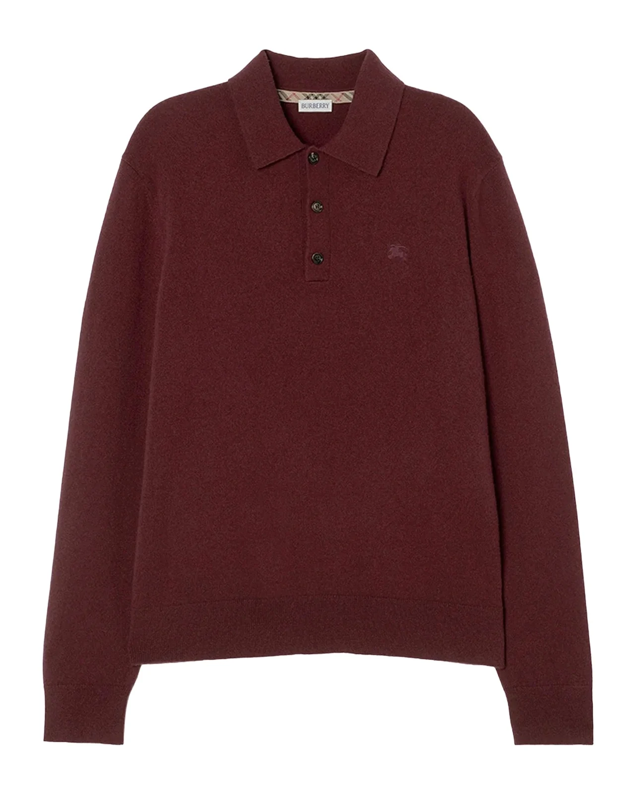 Logo Cashmere-Blend Long-Sleeve Polo Shirt Logo Cashmere-Blend Long-Sleeve Polo Shirt