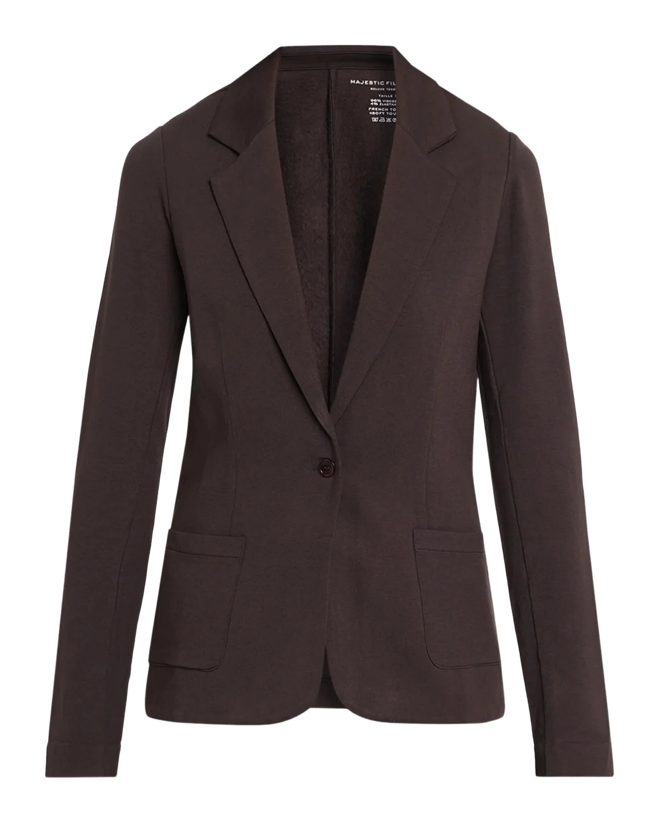 MAJESTIC FILATURES French Terry Single-Button Blazer