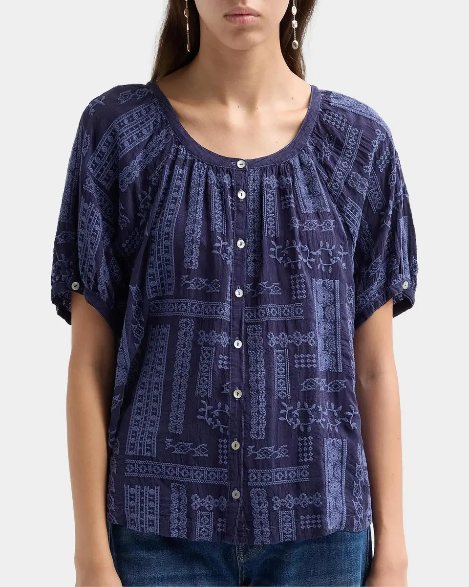 Johnny Was Avah Embroidered Patchwork Blouse | Thumbnail 5 Johnny Was Avah Embroidered Patchwork Blouse | Thumbnail 5