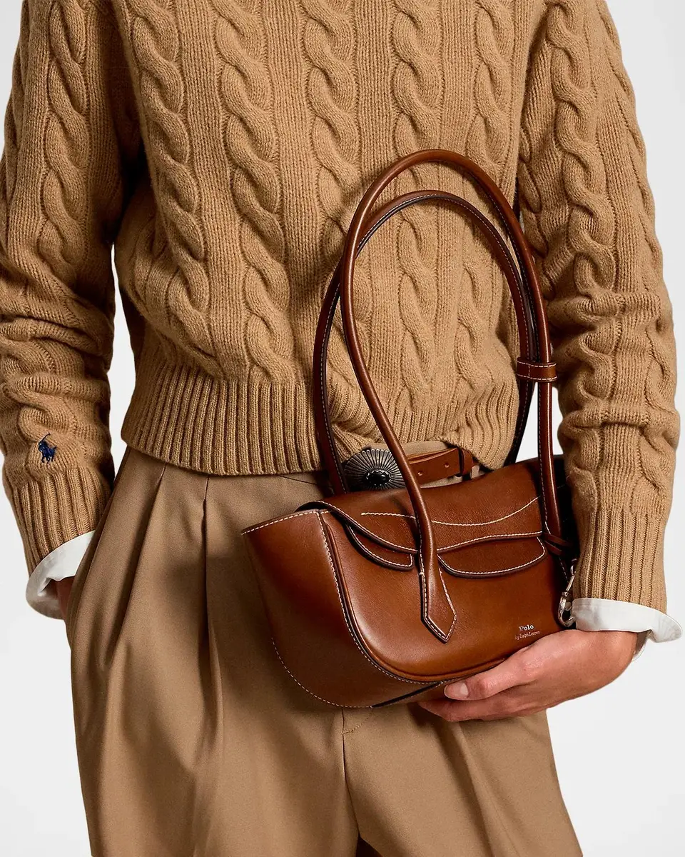 Polo Ralph Lauren Polo Blaze Shiny Tumbled Leather Shoulder Bag | Thumbnail 2 Polo Ralph Lauren Polo Blaze Shiny Tumbled Leather Shoulder Bag | Thumbnail 2