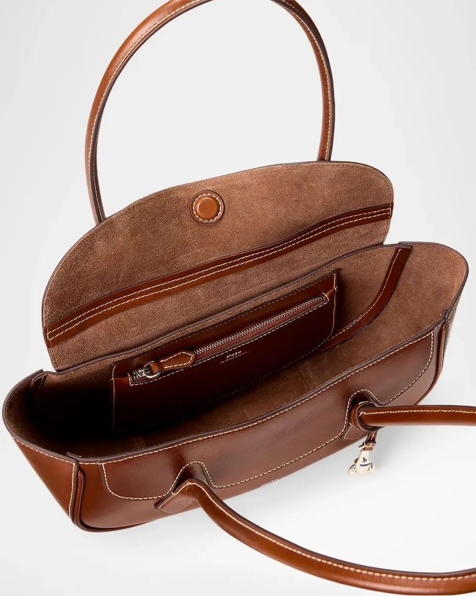 Polo Ralph Lauren Polo Blaze Shiny Tumbled Leather Shoulder Bag | Thumbnail 4 Polo Ralph Lauren Polo Blaze Shiny Tumbled Leather Shoulder Bag | Thumbnail 4