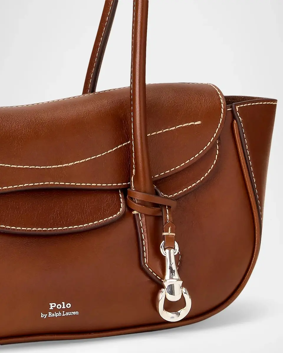 Polo Ralph Lauren Polo Blaze Shiny Tumbled Leather Shoulder Bag | Thumbnail 6 Polo Ralph Lauren Polo Blaze Shiny Tumbled Leather Shoulder Bag | Thumbnail 6