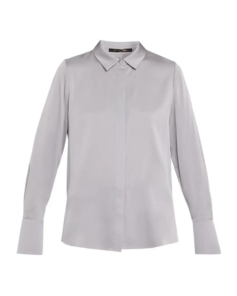 Kobi Halperin Larissa Split-Cuff Button-Down Blouse