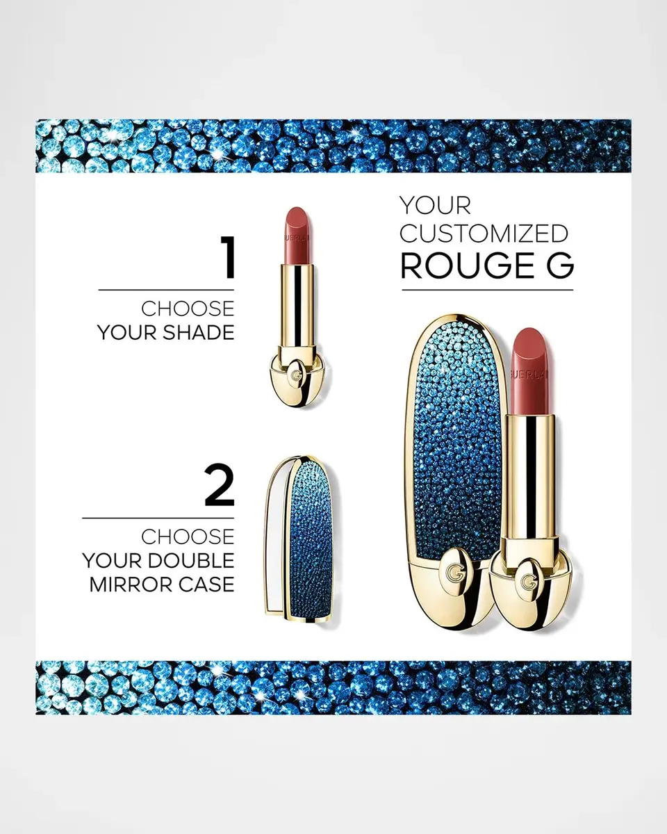 Guerlain Limited Edition L 'Heure Bleue Rouge G Customizable Lipstick Case, Bleu Iconique | Thumbnail 2 Guerlain Limited Edition L 'Heure Bleue Rouge G Customizable Lipstick Case, Bleu Iconique | Thumbnail 2