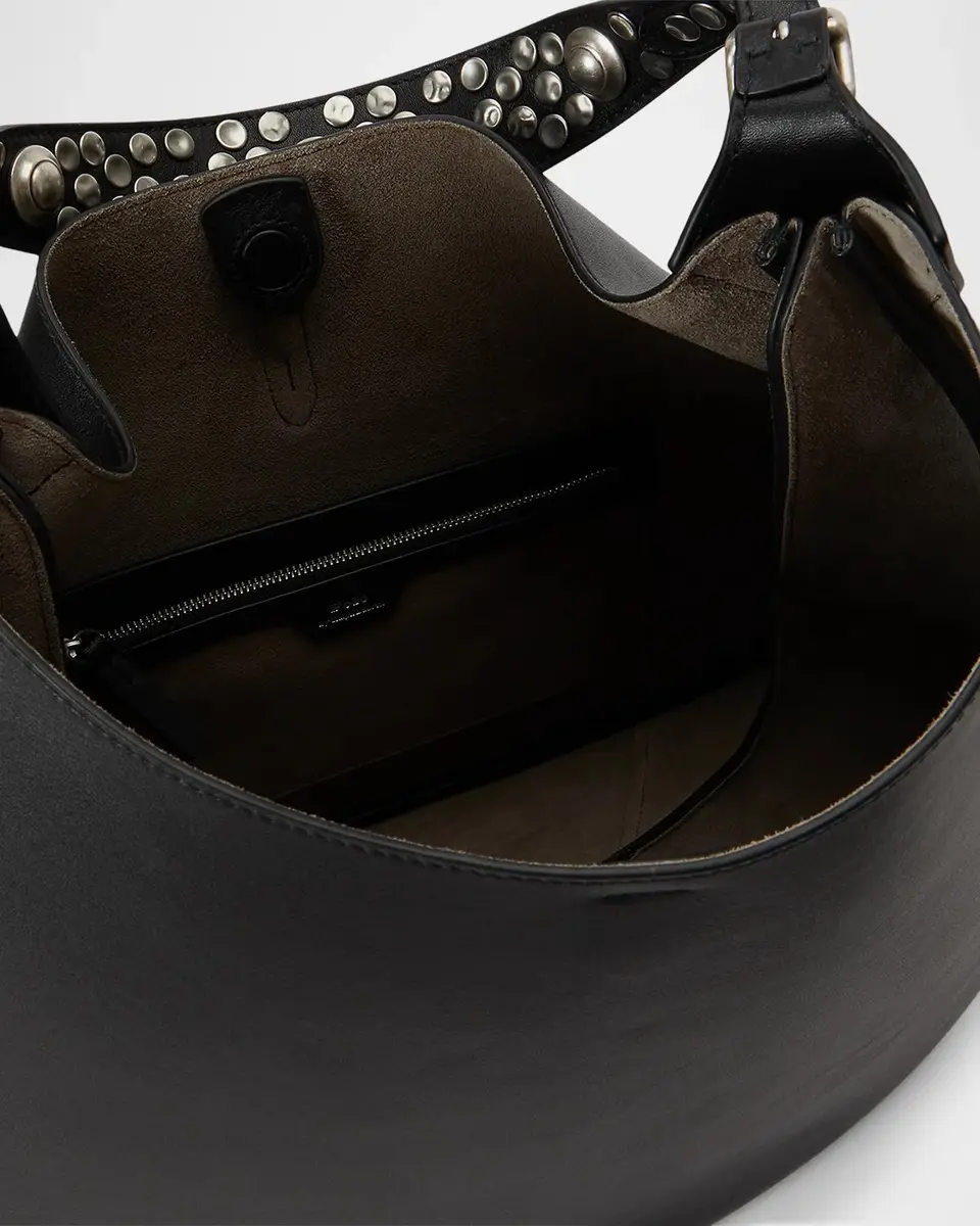 Polo Ralph Lauren Polo ID Studded Leather Shoulder Bag | Thumbnail 4