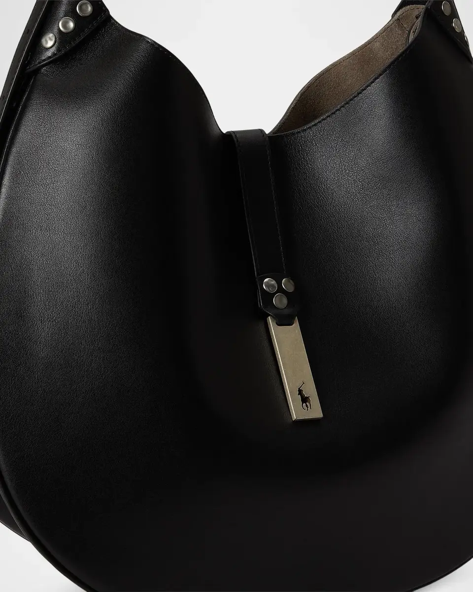 Polo Ralph Lauren Polo ID Studded Leather Shoulder Bag | Thumbnail 6