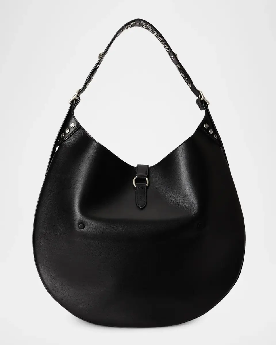 Polo Ralph Lauren Polo ID Studded Leather Shoulder Bag | Thumbnail 7