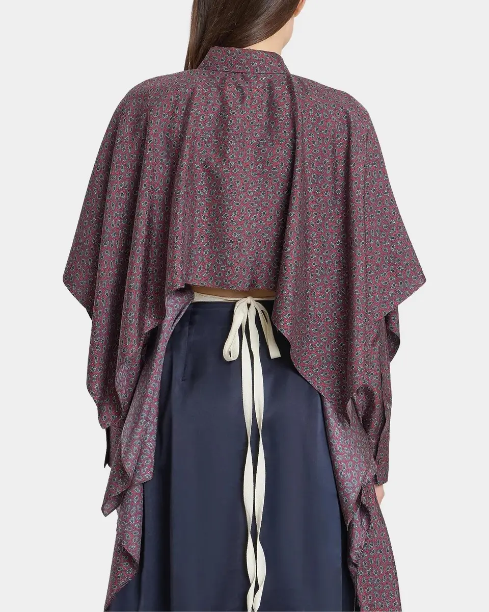 Maison Margiela Micro-Paisley Drawstring Shirt | Thumbnail 3 Maison Margiela Micro-Paisley Drawstring Shirt | Thumbnail 3