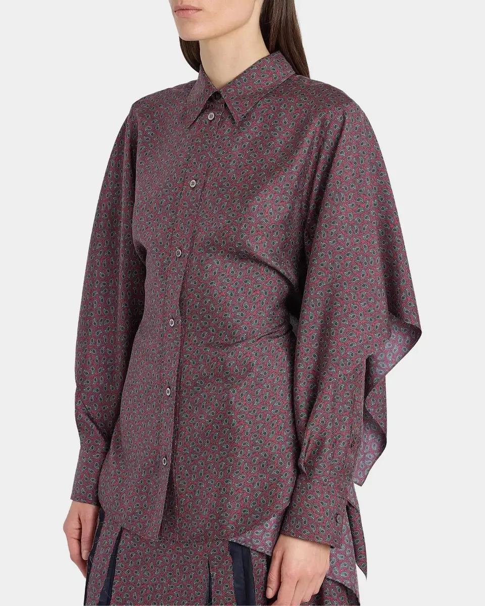 Maison Margiela Micro-Paisley Drawstring Shirt | Thumbnail 5 Maison Margiela Micro-Paisley Drawstring Shirt | Thumbnail 5