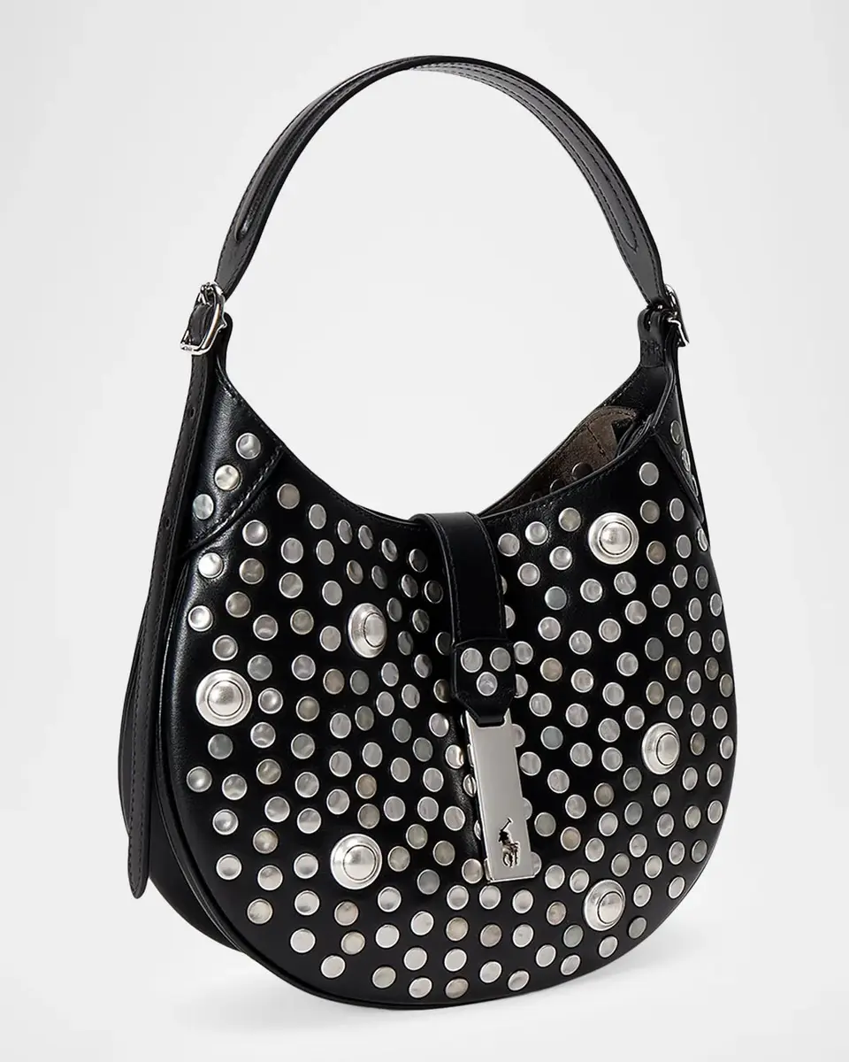 Polo Ralph Lauren Studded Leather Saddle Bag | Thumbnail 3