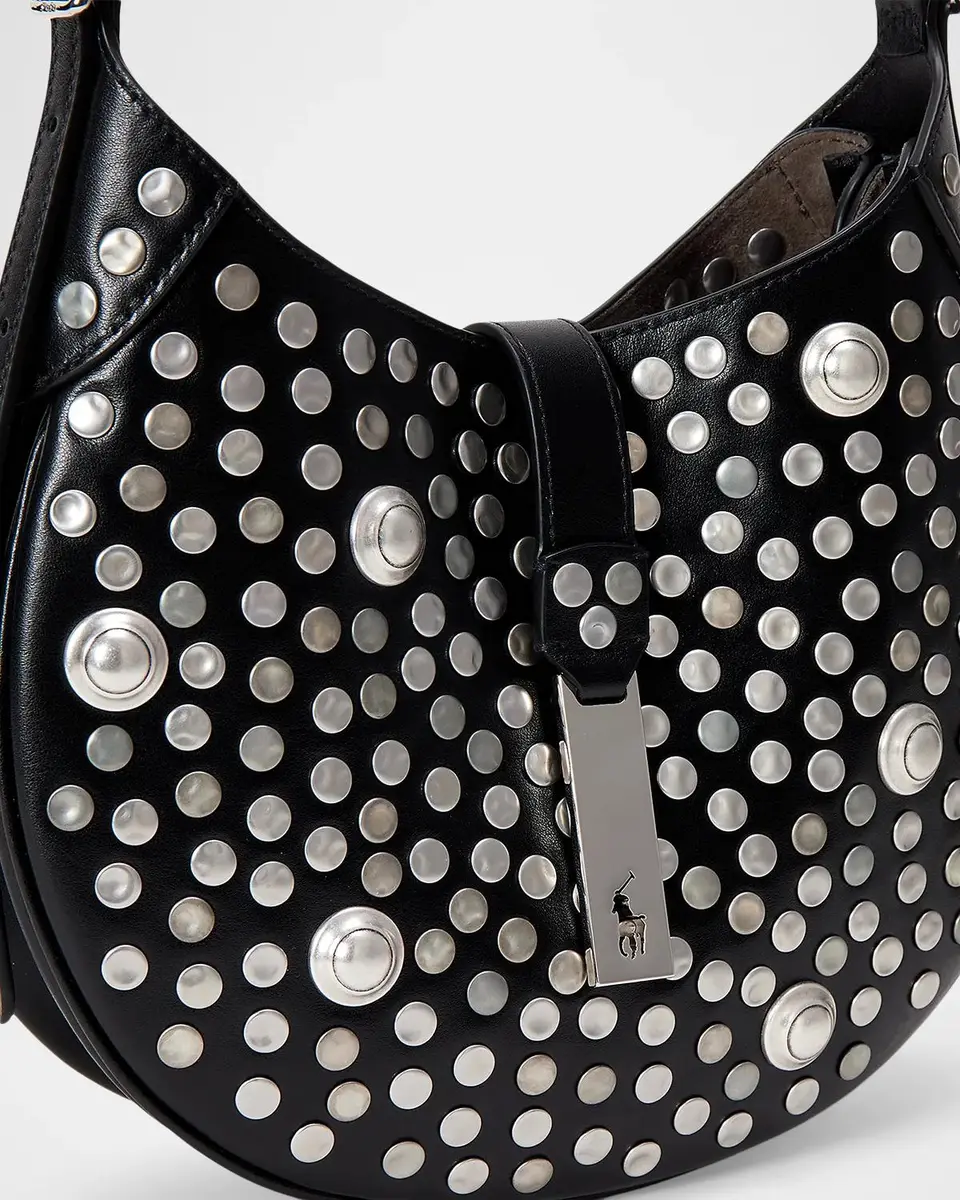 Polo Ralph Lauren Studded Leather Saddle Bag | Thumbnail 6