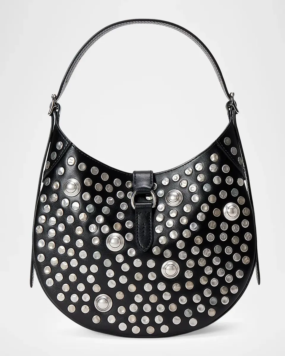 Polo Ralph Lauren Studded Leather Saddle Bag | Thumbnail 7