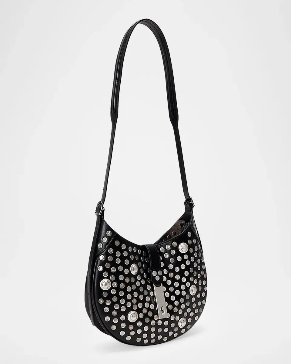 Polo Ralph Lauren Studded Leather Saddle Bag | Thumbnail 8