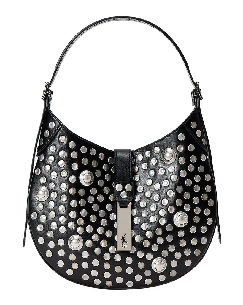 Studded Leather Saddle Bag Studded Leather Saddle Bag