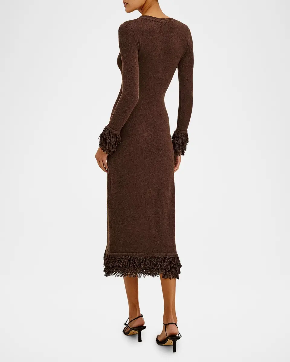 RAILS Alejandra Fringe-Trim Knit Midi Dress | Thumbnail 3 RAILS Alejandra Fringe-Trim Knit Midi Dress | Thumbnail 3