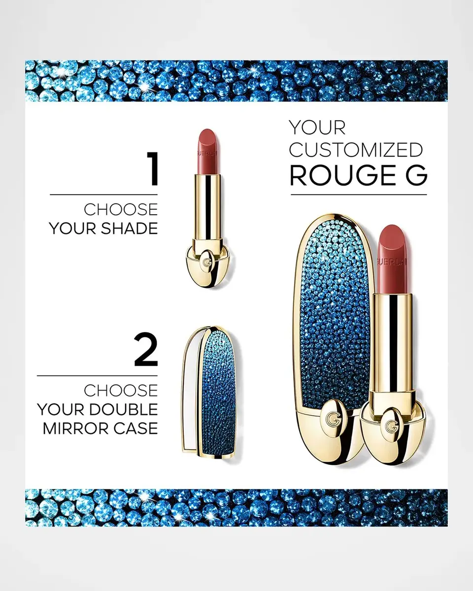 Guerlain Limited Edition L 'Heure Bleue Rouge G Customizable Lipstick Case, Bleu Astral | Thumbnail 2 Guerlain Limited Edition L 'Heure Bleue Rouge G Customizable Lipstick Case, Bleu Astral | Thumbnail 2