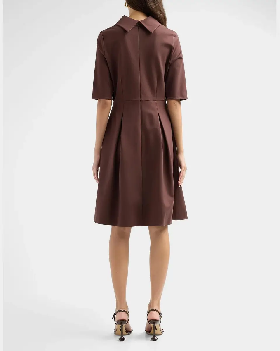 Misook Pleated Stretch Knee-Length Dress | Thumbnail 3 Misook Pleated Stretch Knee-Length Dress | Thumbnail 3