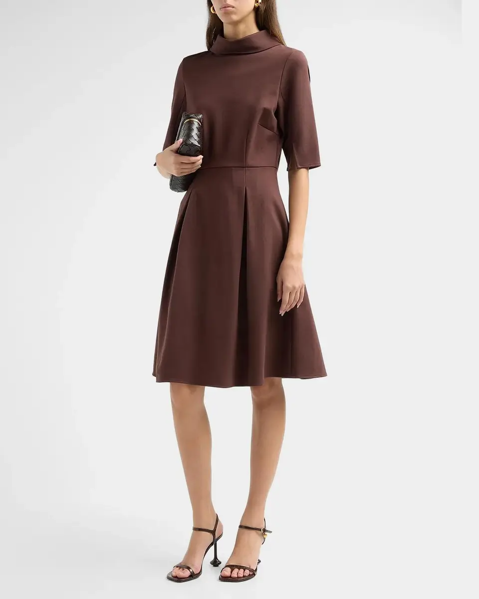 Misook Pleated Stretch Knee-Length Dress | Thumbnail 4 Misook Pleated Stretch Knee-Length Dress | Thumbnail 4