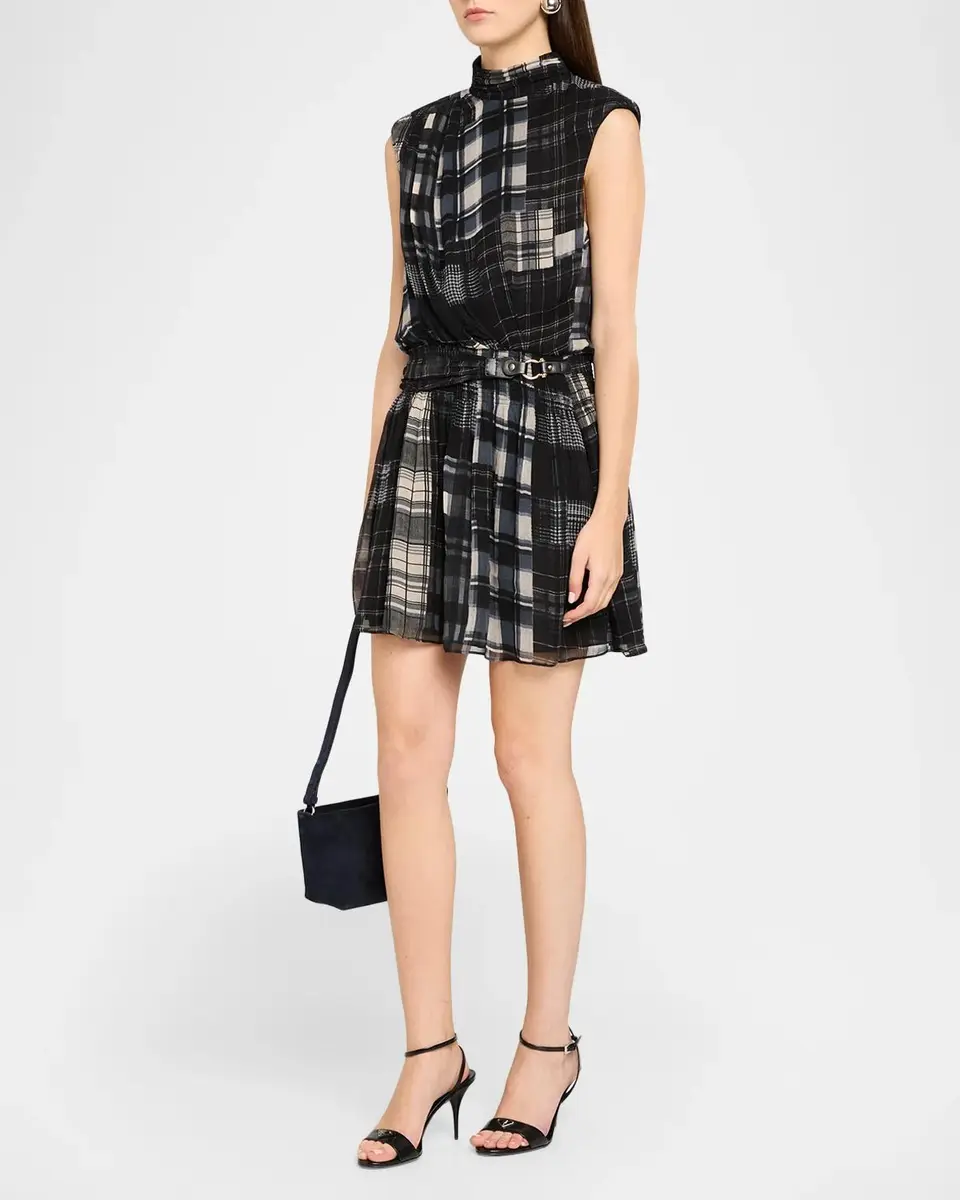 Ramy Brook Leah Plaid Mini Dress | Thumbnail 4 Ramy Brook Leah Plaid Mini Dress | Thumbnail 4