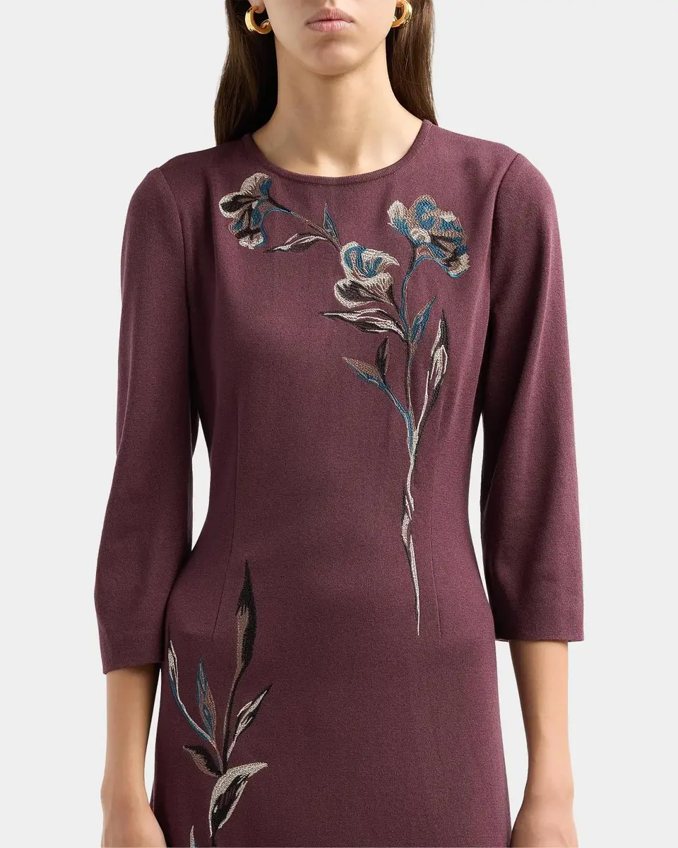 Misook Floral-Embroidered A-Line Minidress | Thumbnail 5 Misook Floral-Embroidered A-Line Minidress | Thumbnail 5