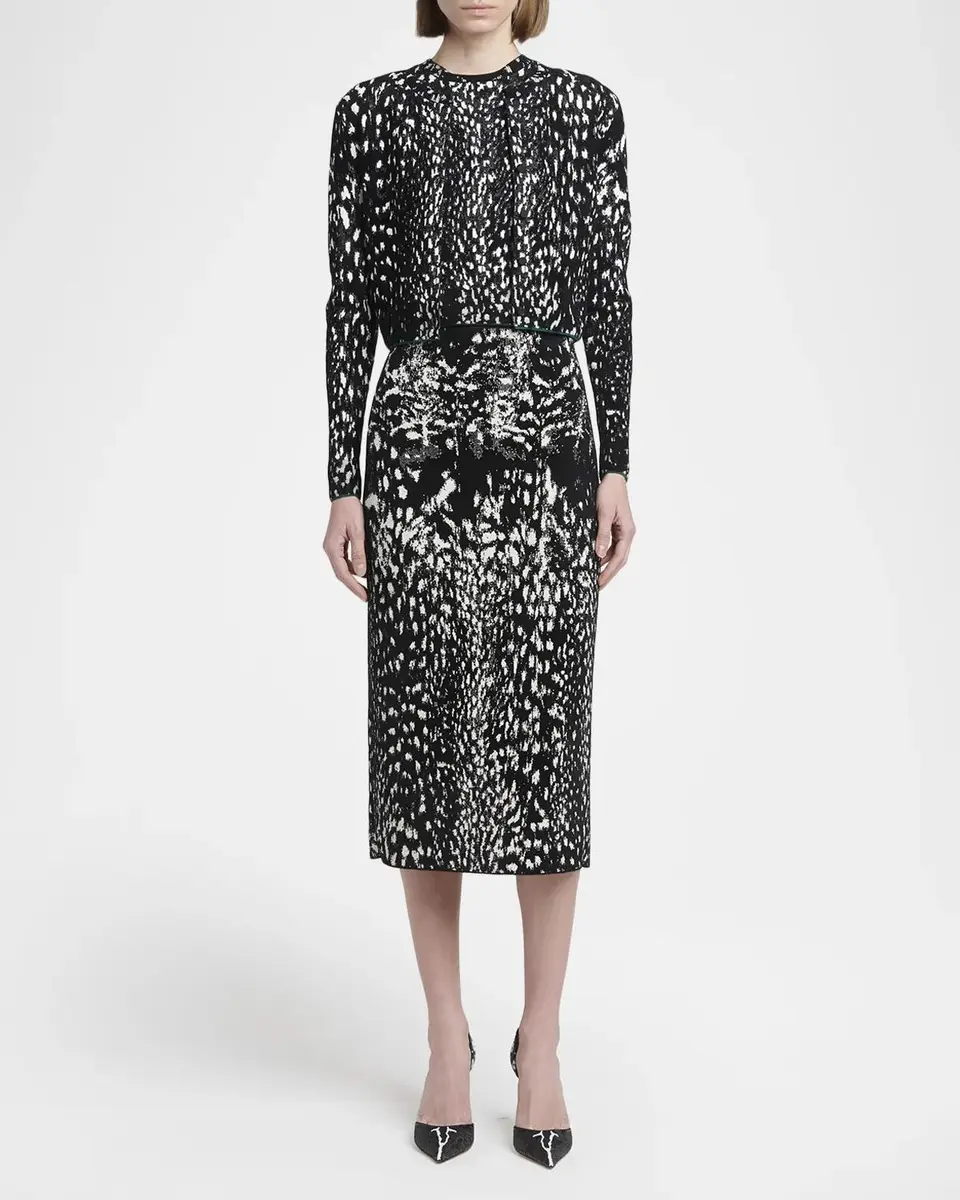 TOM FORD Boutique Lynx Jacquard Compact Velvet Viscose Short-Sleeve T-Shirt | Thumbnail 2 TOM FORD Boutique Lynx Jacquard Compact Velvet Viscose Short-Sleeve T-Shirt | Thumbnail 2