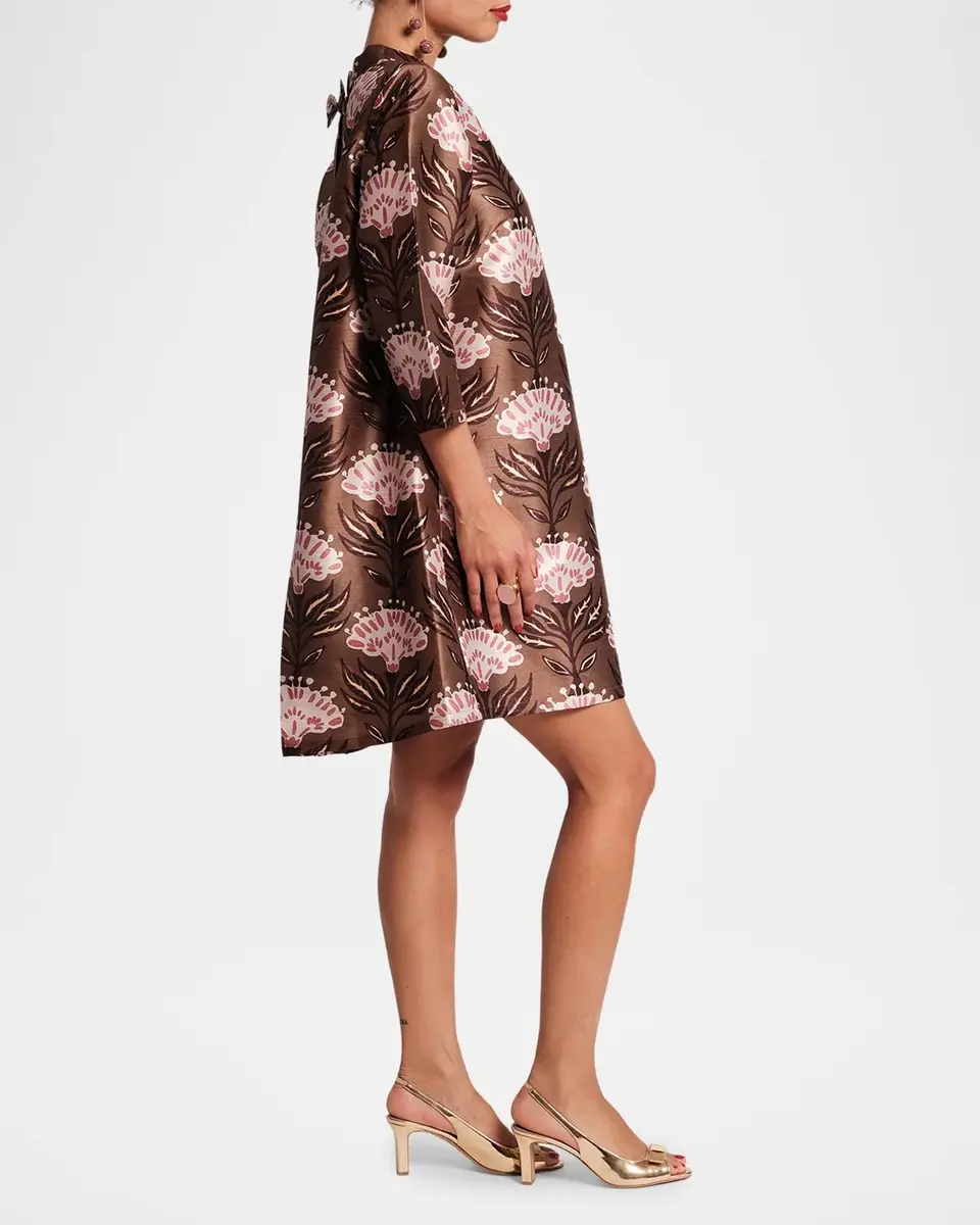 Frances Valentine Diplomat Floral-Print Mini Shift Dress | Thumbnail 4