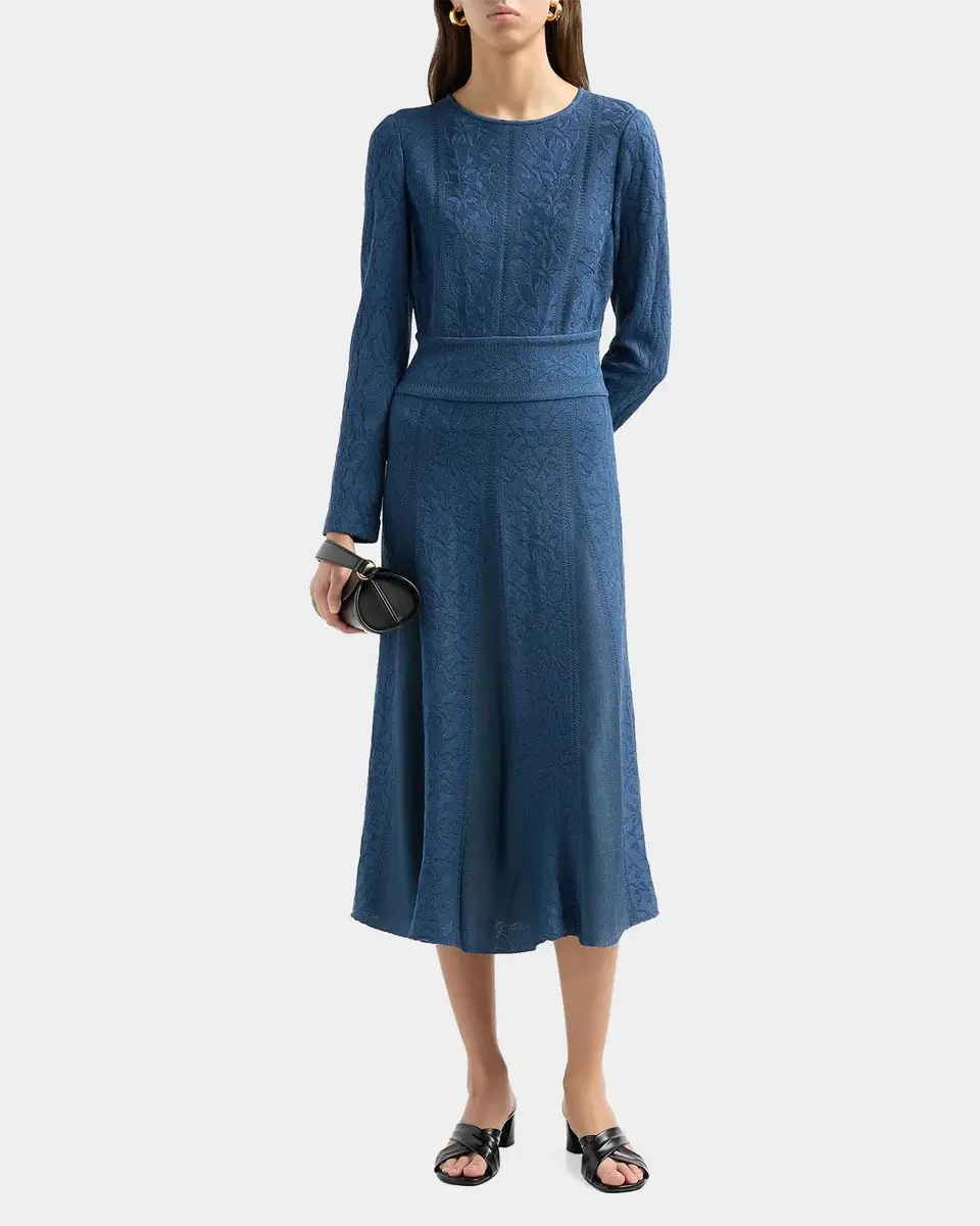Misook Floral Godet Midi Dress | Thumbnail 2 Misook Floral Godet Midi Dress | Thumbnail 2
