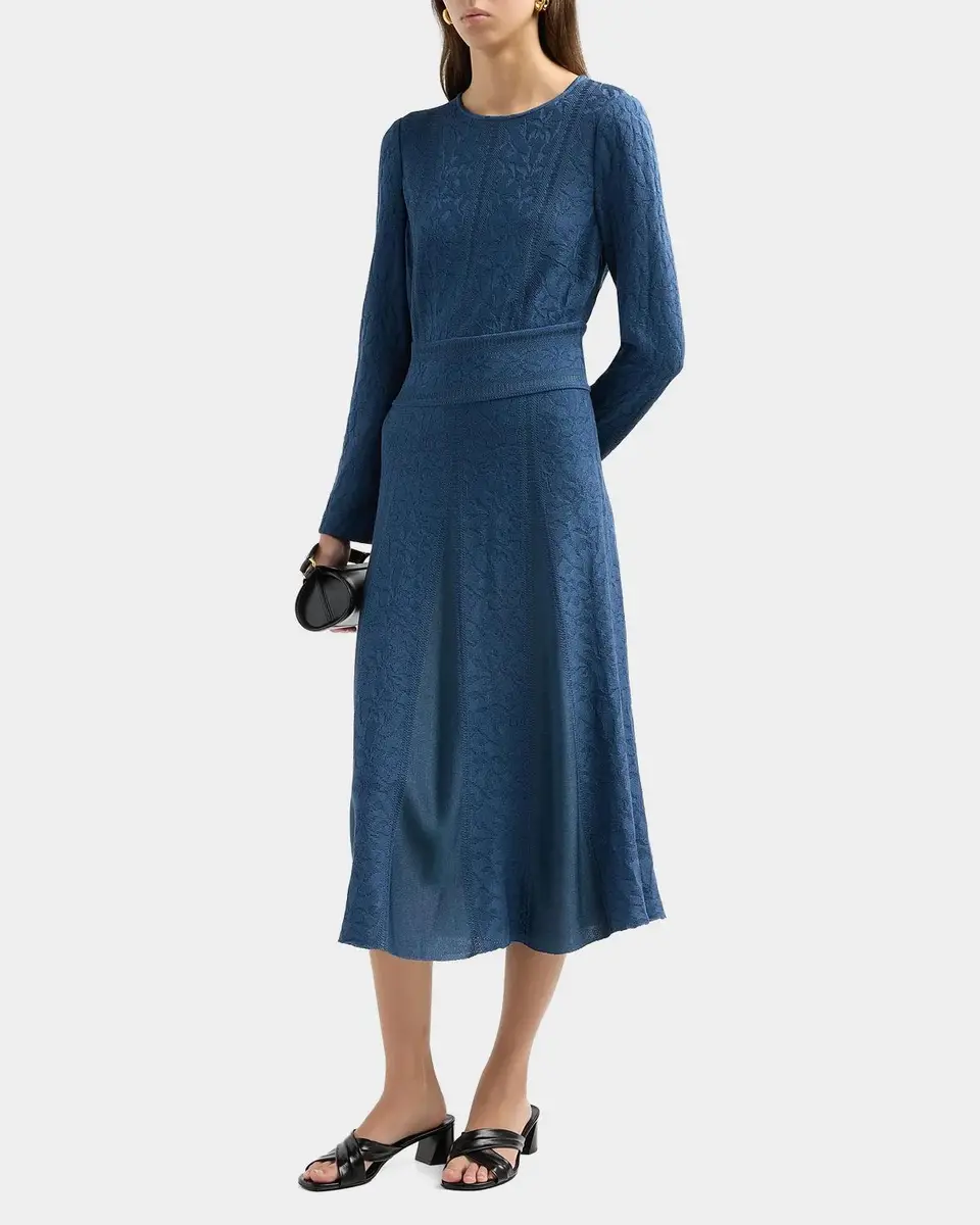 Misook Floral Godet Midi Dress | Thumbnail 5 Misook Floral Godet Midi Dress | Thumbnail 5