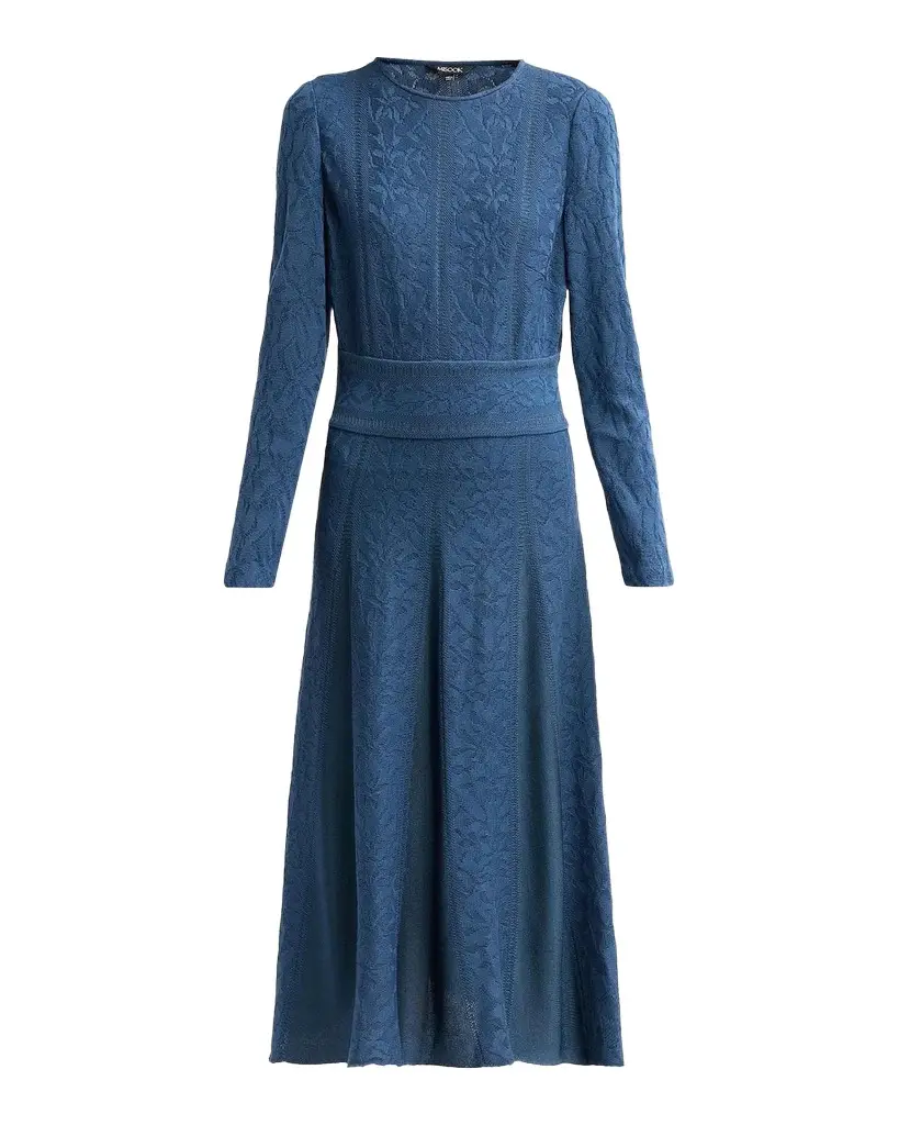 Misook Floral Godet Midi Dress
