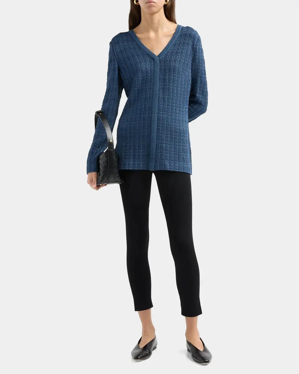 Misook V-Neck Textural Knit Tunic | Thumbnail 2