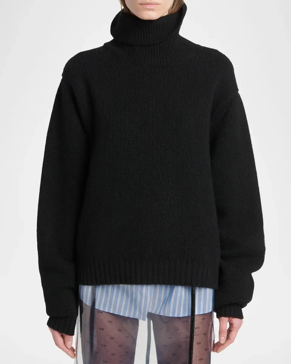 TOM FORD Boutique Wool-Cashmere-Mohair Chunky Knit Turtleneck Sweater | Thumbnail 4 TOM FORD Boutique Wool-Cashmere-Mohair Chunky Knit Turtleneck Sweater | Thumbnail 4
