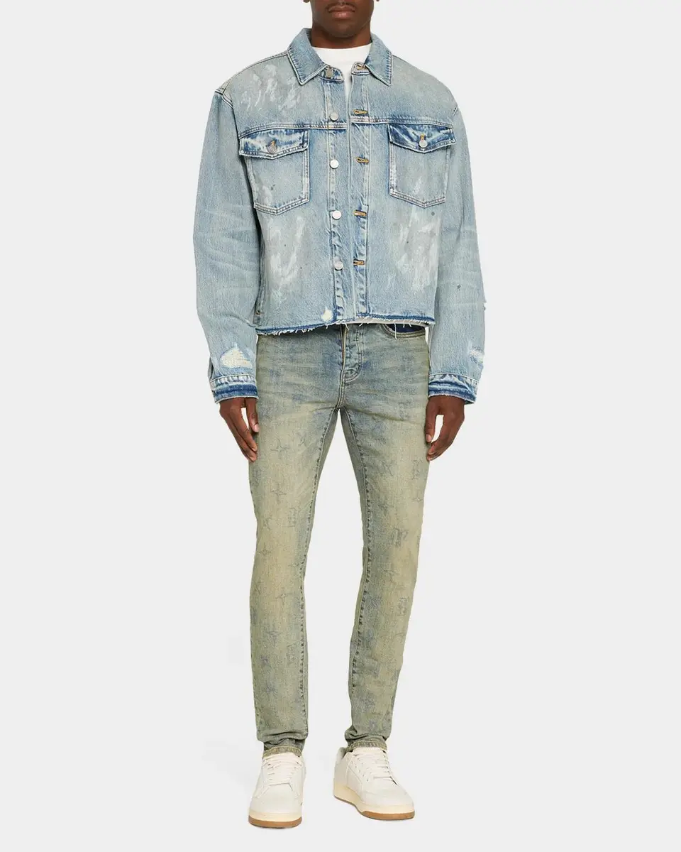 PURPLE Distressed Denim Jacket | Thumbnail 2