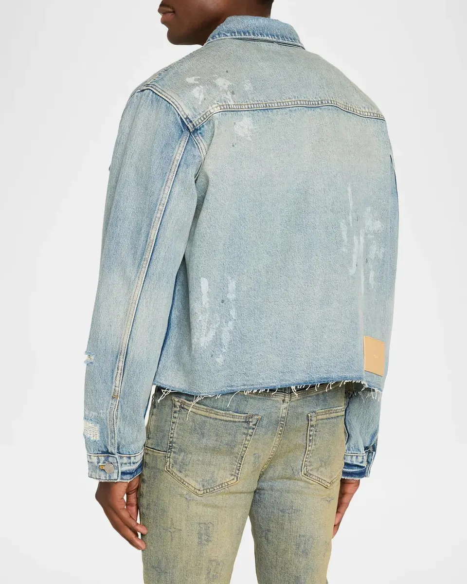 PURPLE Distressed Denim Jacket | Thumbnail 3