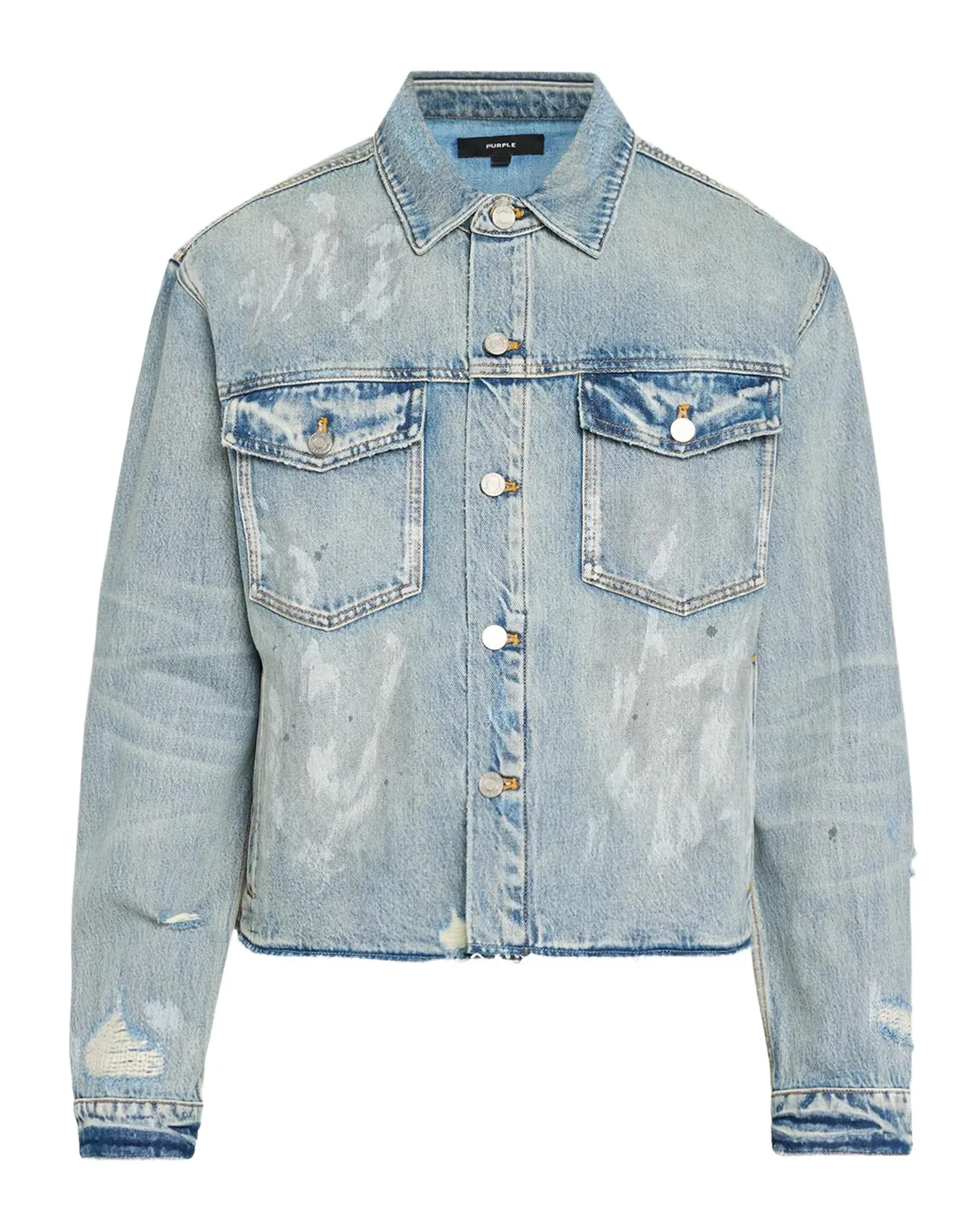 PURPLE Distressed Denim Jacket