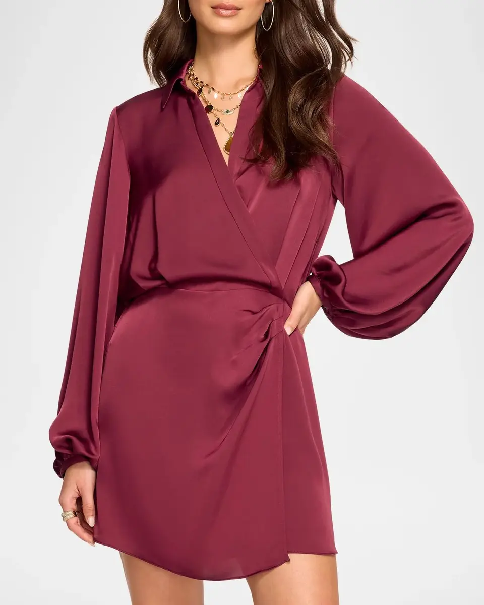 Ramy Brook Carolyn Satin Mini Shirtdress | Thumbnail 4 Ramy Brook Carolyn Satin Mini Shirtdress | Thumbnail 4