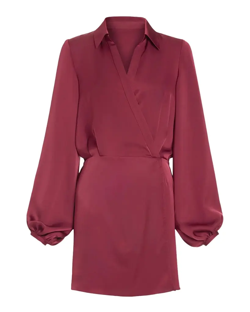 Ramy Brook Carolyn Satin Mini Shirtdress