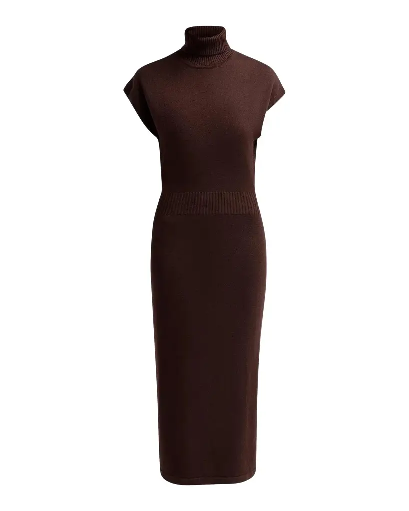 Ramy Brook Natalie Merino Turtleneck Midi Dress