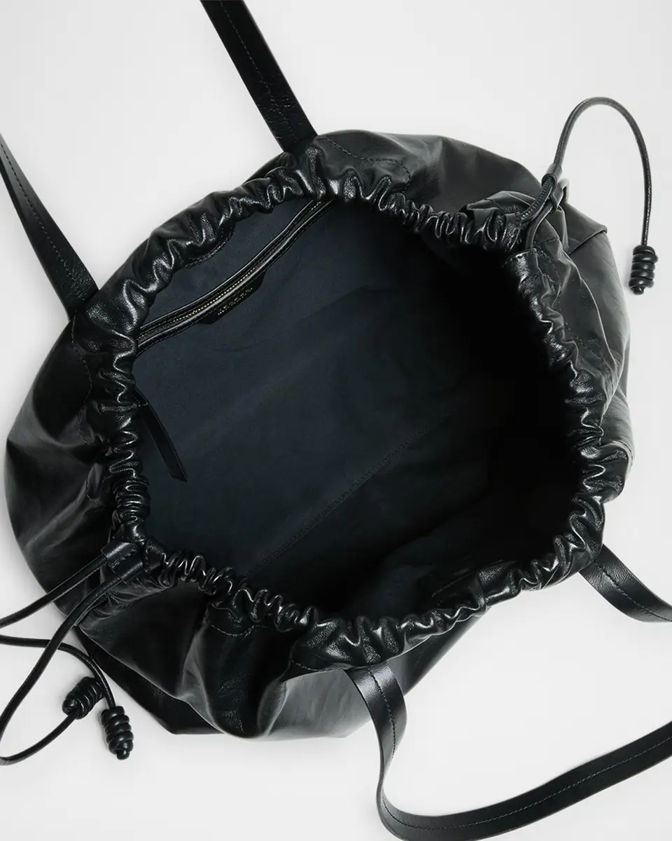 Isabel Marant Silven East-West Drawstring Leather Shoulder Bag | Thumbnail 4 Isabel Marant Silven East-West Drawstring Leather Shoulder Bag | Thumbnail 4