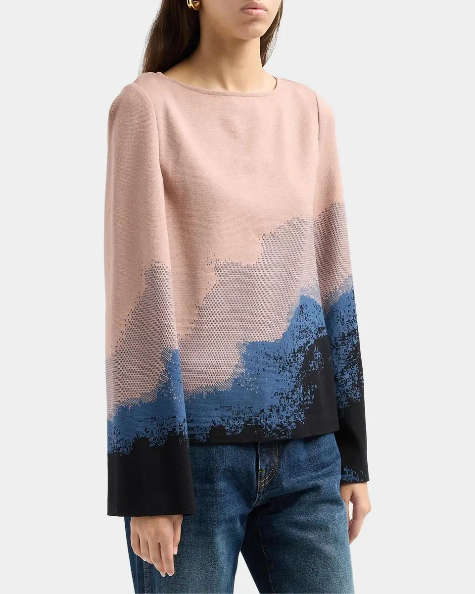 Misook Abstract Boatneck Tunic | Thumbnail 4