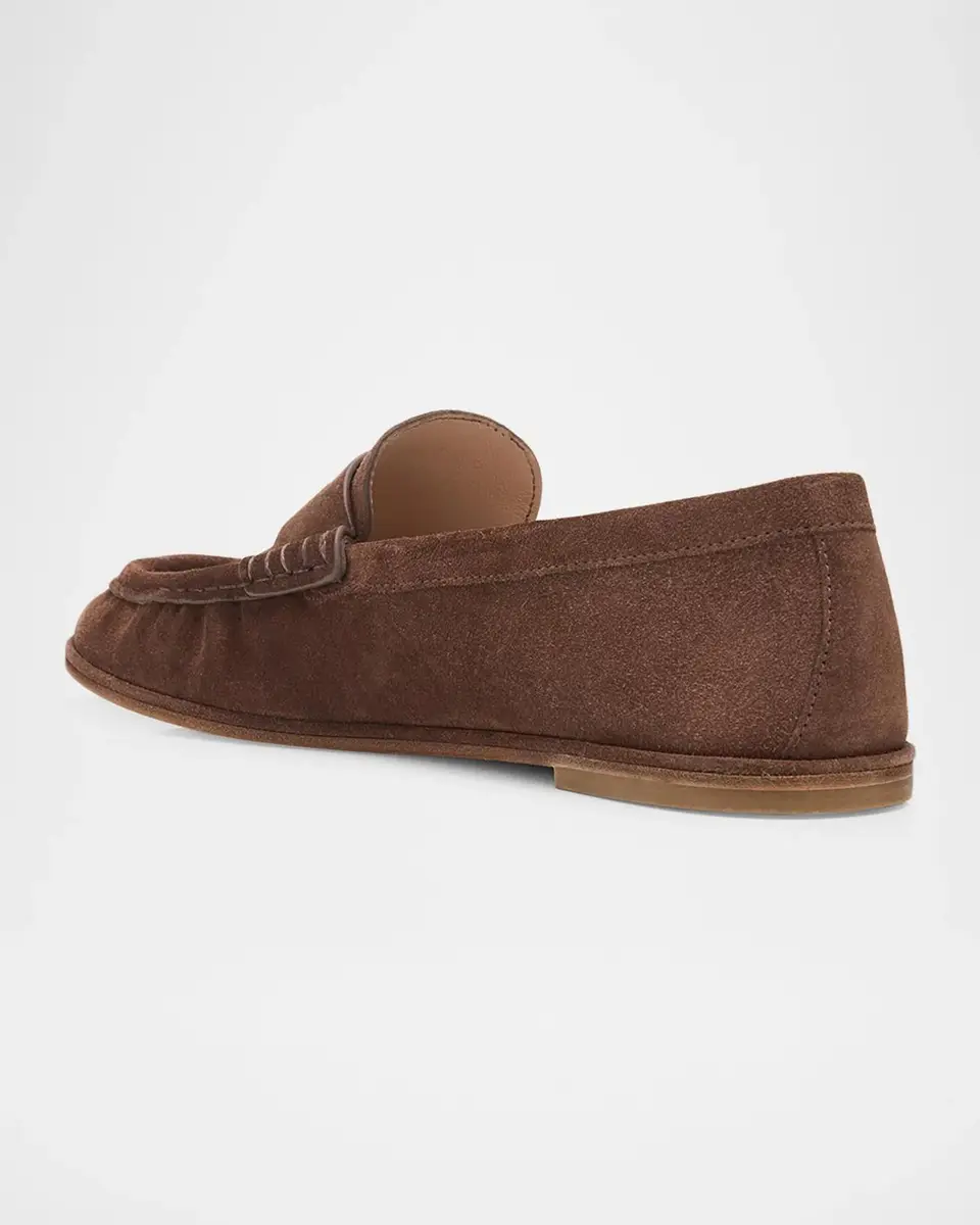 Stuart Weitzman Spencer Suede Penny Loafers | Thumbnail 4 Stuart Weitzman Spencer Suede Penny Loafers | Thumbnail 4