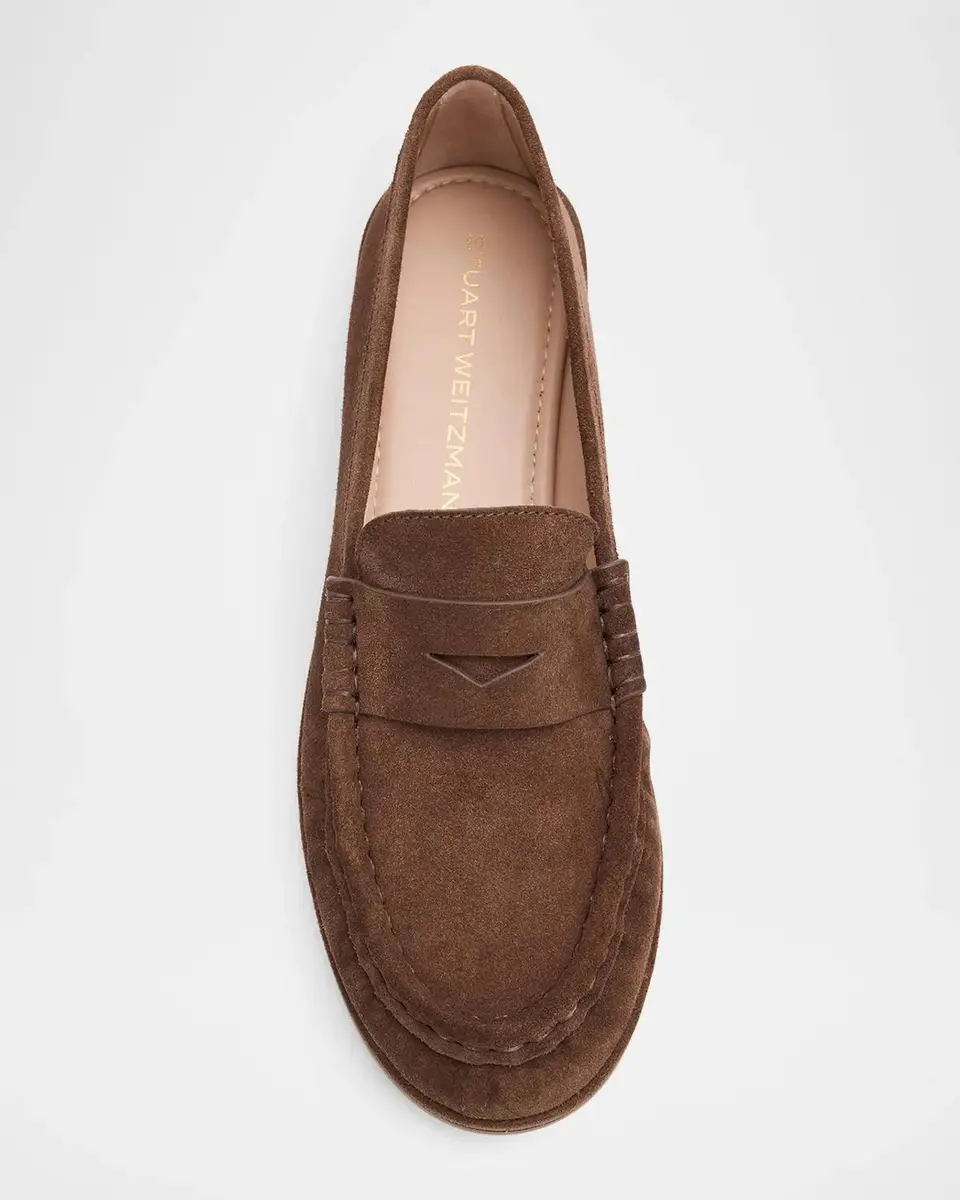 Stuart Weitzman Spencer Suede Penny Loafers | Thumbnail 5 Stuart Weitzman Spencer Suede Penny Loafers | Thumbnail 5