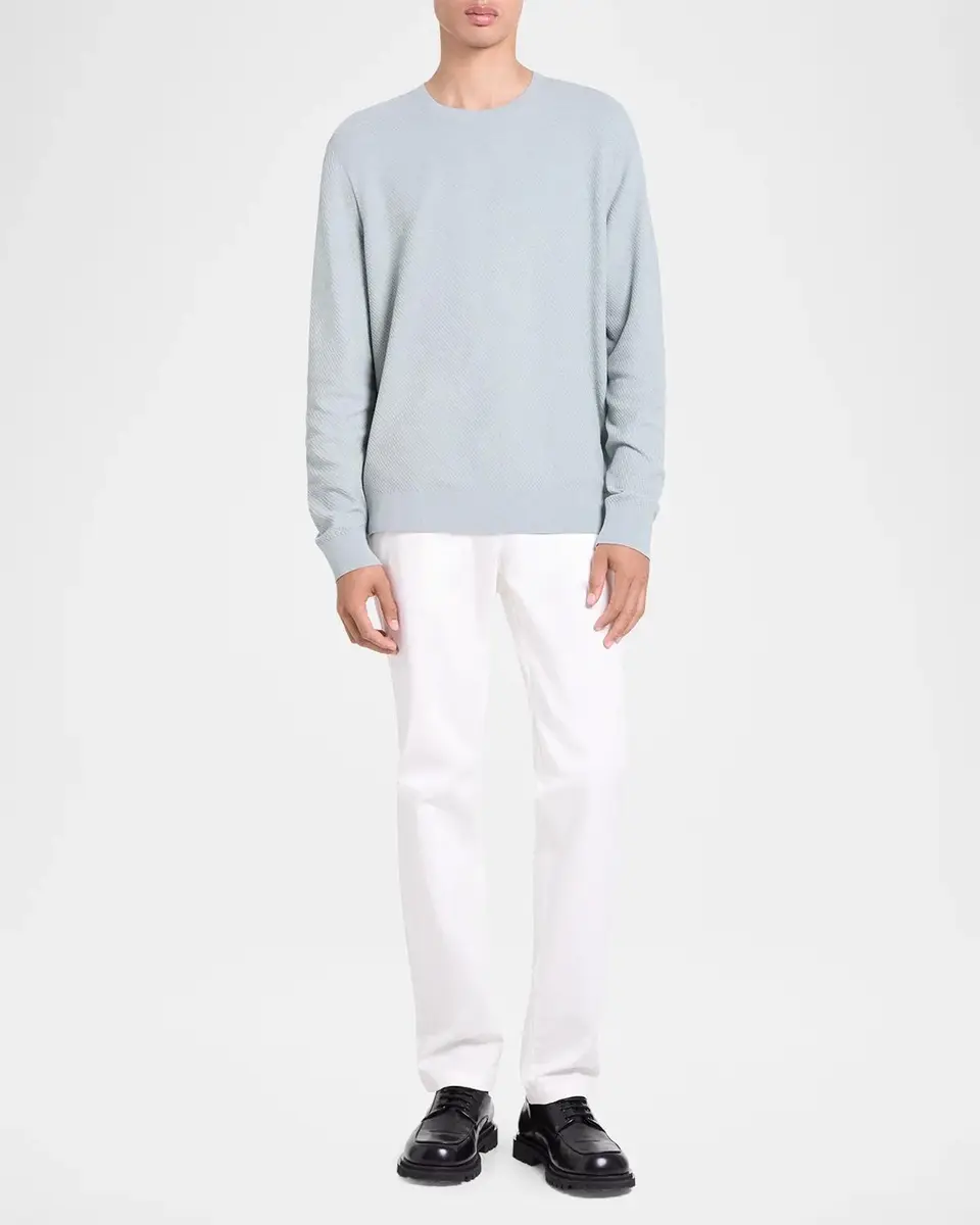 Theory Men's Riland Jacquard Crewneck Sweater | Thumbnail 2