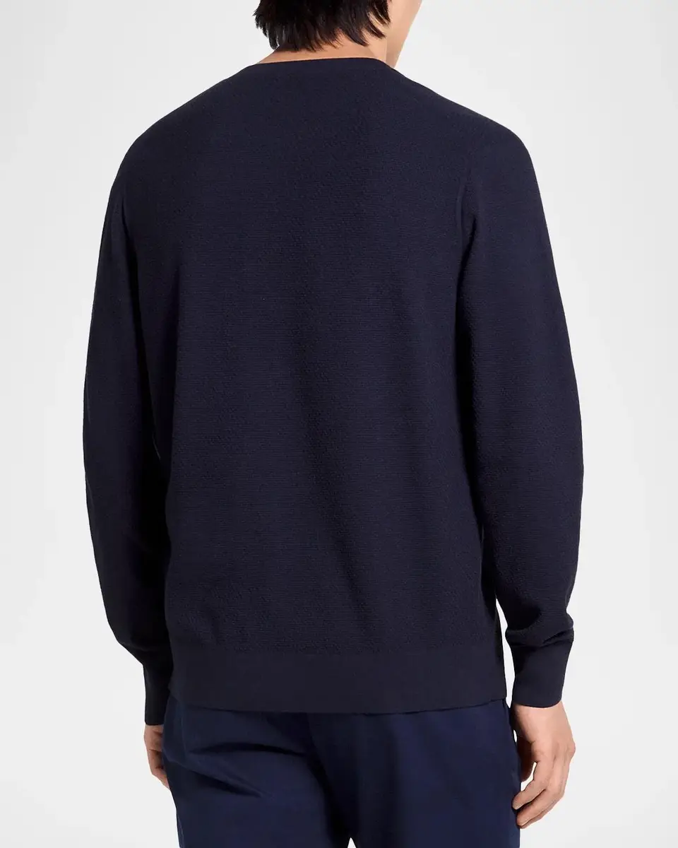 Theory Men's Riland Jacquard Crewneck Sweater | Thumbnail 3