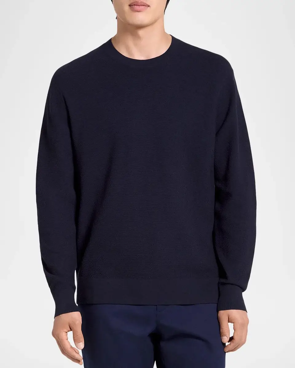 Theory Men's Riland Jacquard Crewneck Sweater | Thumbnail 4