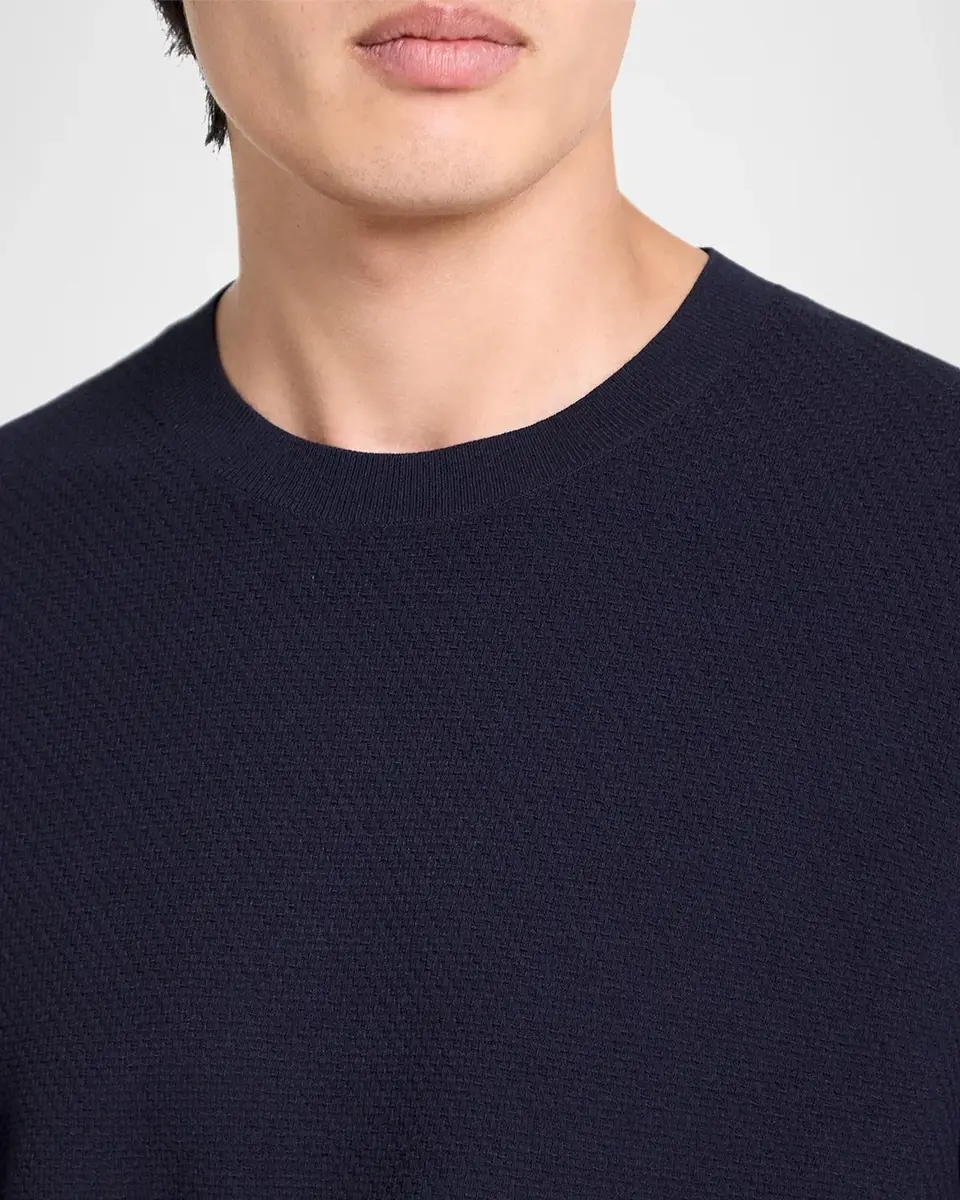 Theory Men's Riland Jacquard Crewneck Sweater | Thumbnail 5