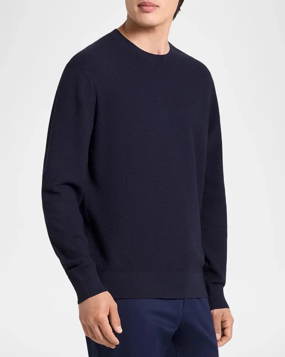 Theory Men's Riland Jacquard Crewneck Sweater | Thumbnail 6